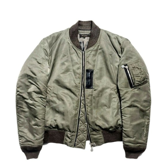 Horiyoshi III (M) Limited Tiger Print Nylon Bomber Jacket Olive Drab/Green RARE - Picture 4 of 11